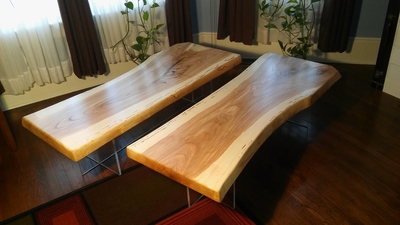 Ash Slab Coffee Tables (pair) | Unique Furniture and Gifts