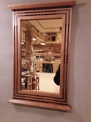 Arts & Crafts /Prairie Style Mirror Black Cherry and Black Walnut | Mirrors