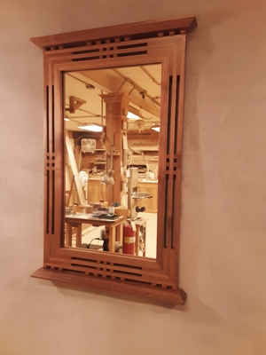 Arts & Crafts /Prairie Style Mirror Honduran and African Mahogany | Mirrors