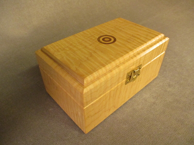 Tiger-Striped Maple Cartridge Box for Target Shooters | Sportsman’s Accessories