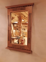 Image Arts & Crafts /Prairie Style Mirror Honduran and African Mahogany